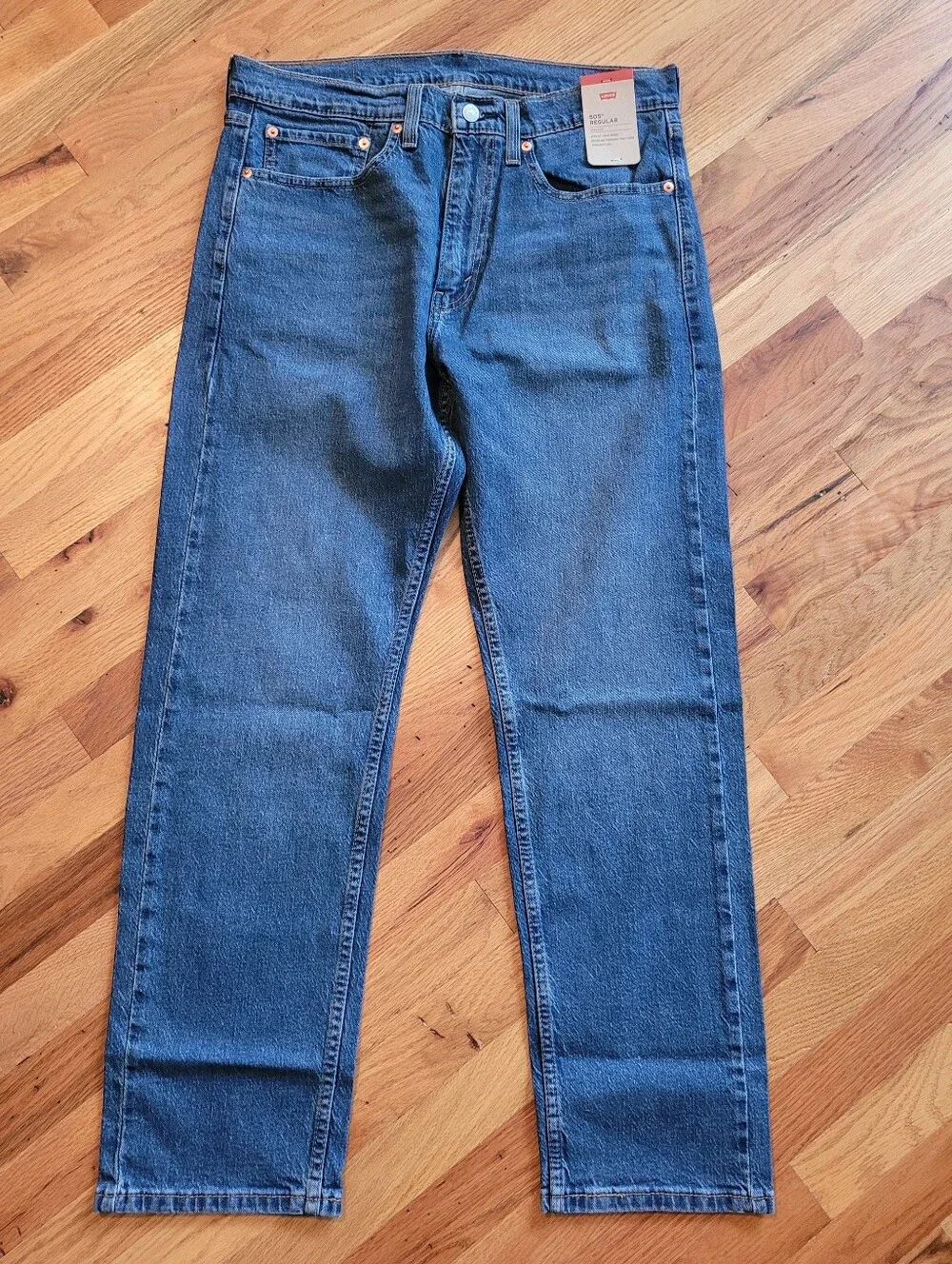 Levi's 505 Jeans Regular Straight-Leg Men's 34x30 Medium Blue Wash NWT